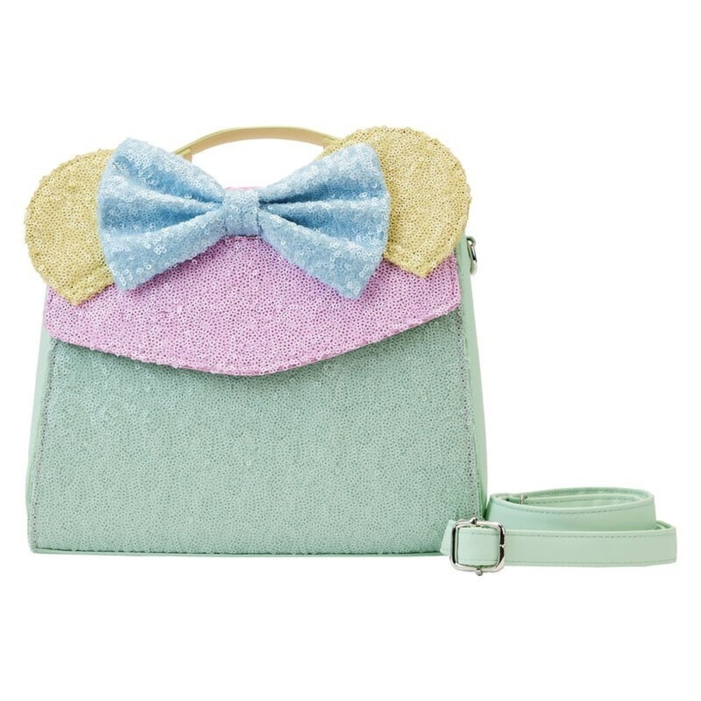 Loungefly Disney Minnie‎ Mouse Pastel Sequin Crossbody Bag Exclusive